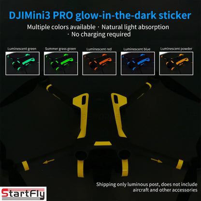 Mini 3 Pro Waterproof Protection Film Night Safety Flight Sticker for 