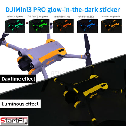 Mini 3 Pro Waterproof Protection Film Night Safety Flight Sticker for 